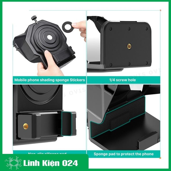 Máy Nhắc Chữ Mini Cho Vlogger, Nhà Báo, Người Thuyết Trình, Dùng Cho Smartphone, Tablet | Ulanzi Teleprompter PT-16
