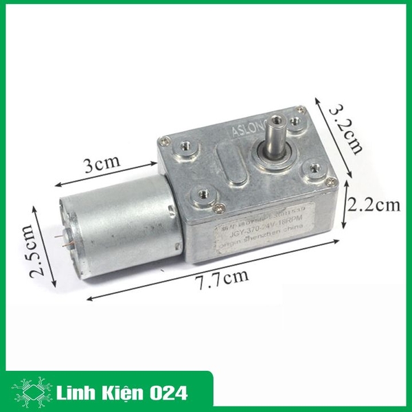 Động Cơ Giảm Tốc 12V Aslong JGY-370 Công Suất 40 Vòng/Phút