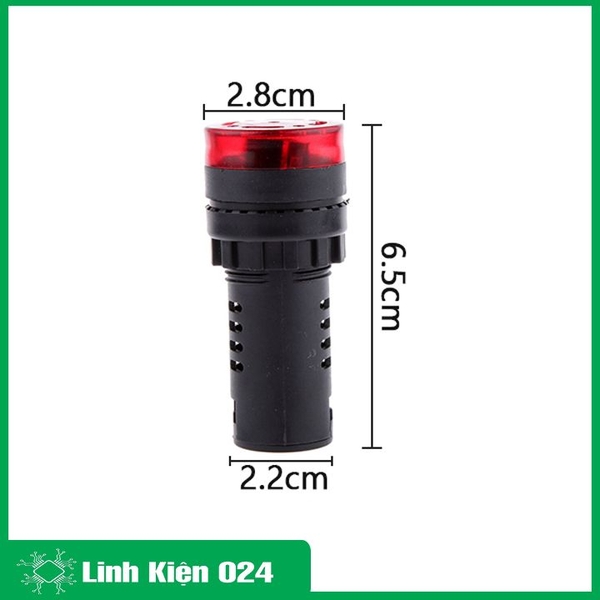 Đèn Báo Nguồn Có Còi AD16-22SM 220VAC