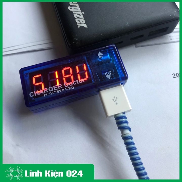 Test điện thoại, sạc dự phòng - USB đo dòng đo áp V1 (K2I1)