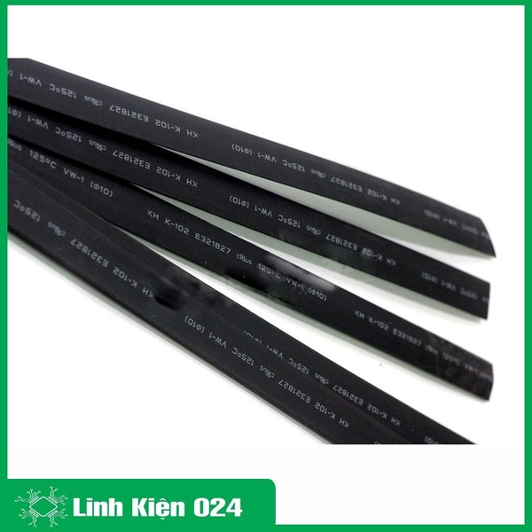 Bộ 5 Gen Co Nhiệt, Mỗi Ống Dài 1m ( Đen ) - 10mm