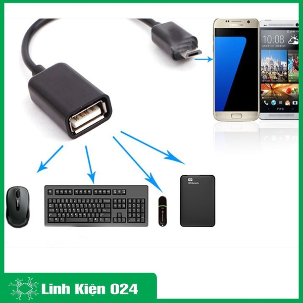 Cáp OTG USB Cái-MicroUSB ( Kết nối điện thoại với USB, Chuột, Tay Game... )