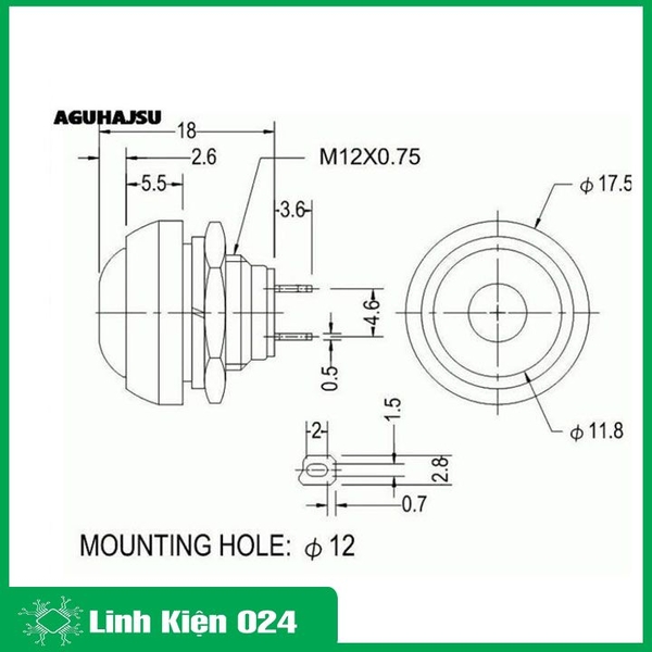 Còi Chíp 3-24vdc SFM-27