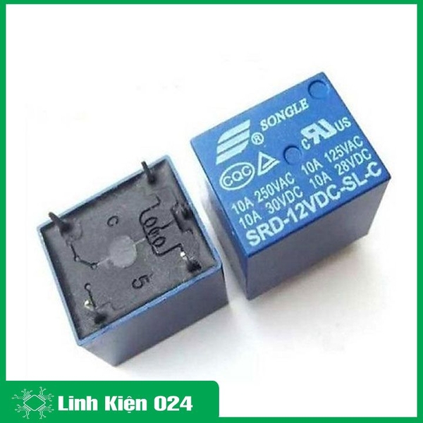 Relay 12V 10A 5 Chân SRD-12VDC Combo 4 cái