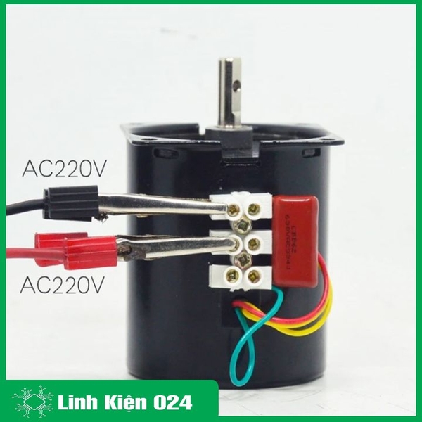 ĐỘNG CƠ GIẢM TỐC 220VAC 28W 68KTYZ TRỤC 7MM