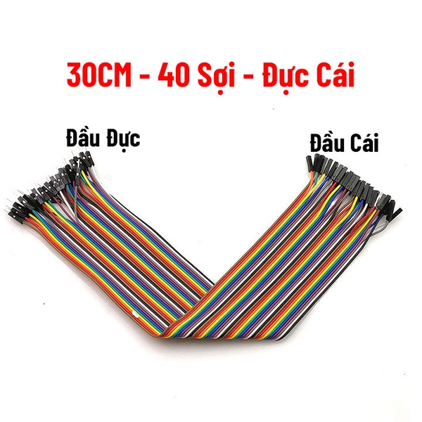 Dây Cắm Test Board 7 Màu Dài 30cm Đực-Cái/Đực-Đực-Cái-Cái