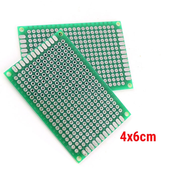 Phíp Đồng Đục Lỗ 2 Mặt PCB Xanh Tốt Dày 1.6mm