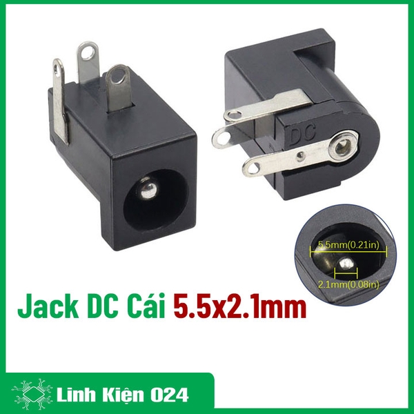 Jack DC Cái 5.5x2.1mm (k1k5)