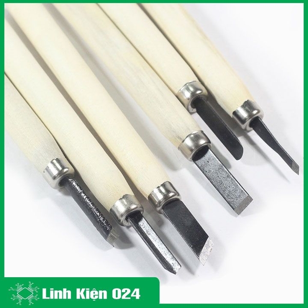 Bộ Dao Tiện Cán Gỗ 6 Chiếc