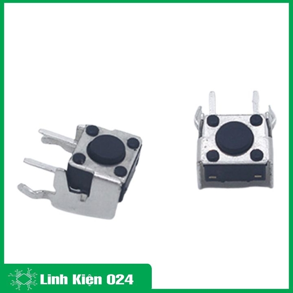 Nút Nhấn 6x6x5mm 2 Chân Vuông Bên Cạnh