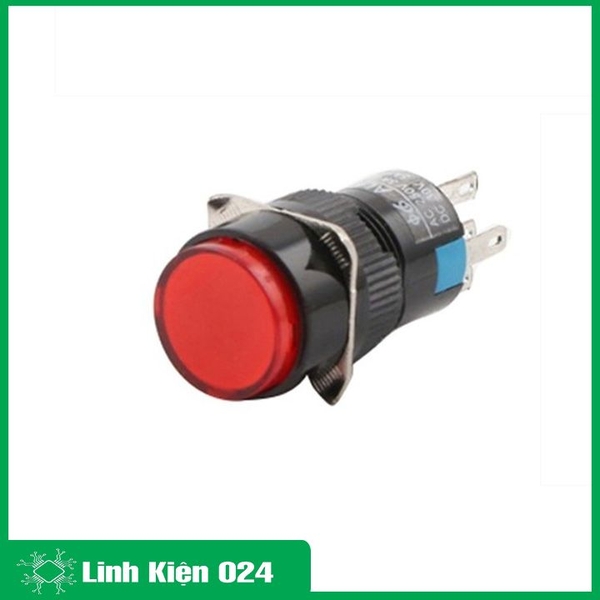 Nút Nhấn Đề 16mm-220VAC AL6- M Nhấn Nhả Có Đèn