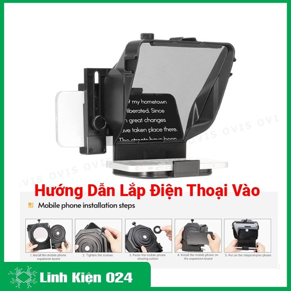 Máy Nhắc Chữ Mini Cho Vlogger, Nhà Báo, Người Thuyết Trình, Dùng Cho Smartphone, Tablet | Ulanzi Teleprompter PT-16