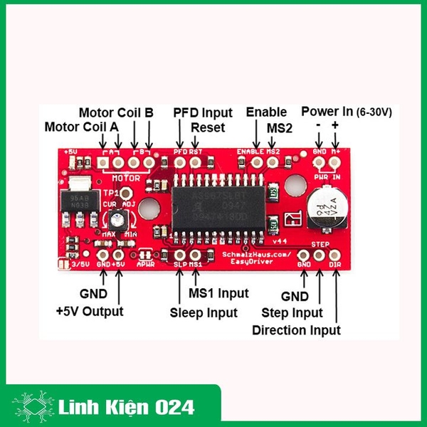 Module Điều Khiển Động Cơ Bước A3967 (K4B20)