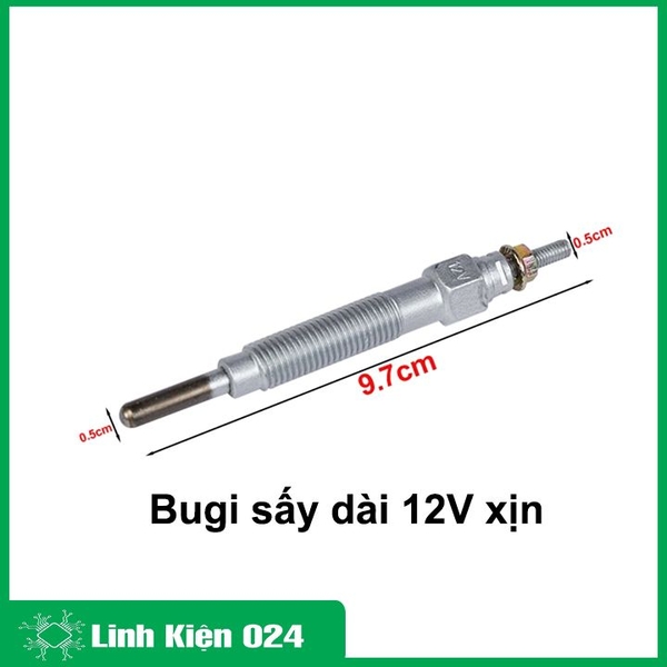 Bộ Chế Mỏ Hàn Mini Bằng Bugi Sấy 12v Cực Chất ( Gồm 1 Bugi Sấy Dài Và 1 Mũi Hàn 907 T-K )