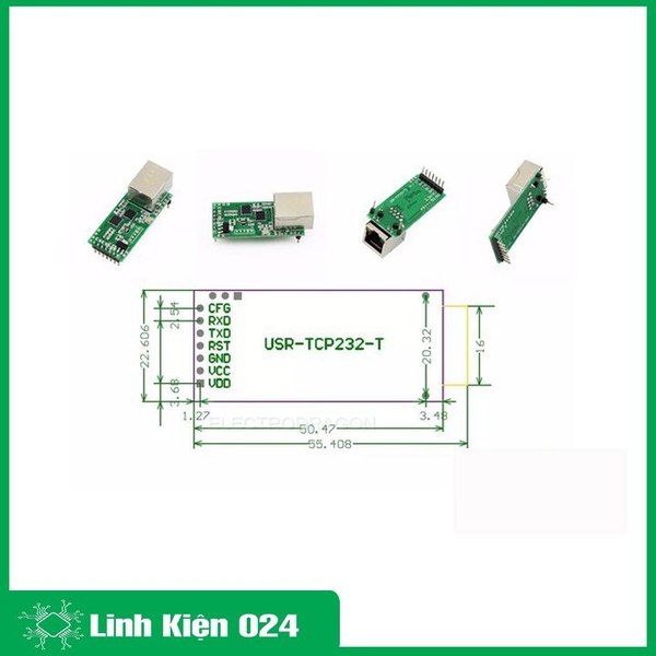 Module Chuyển RS232 Sang Ethernet RJ45 USR TCP232