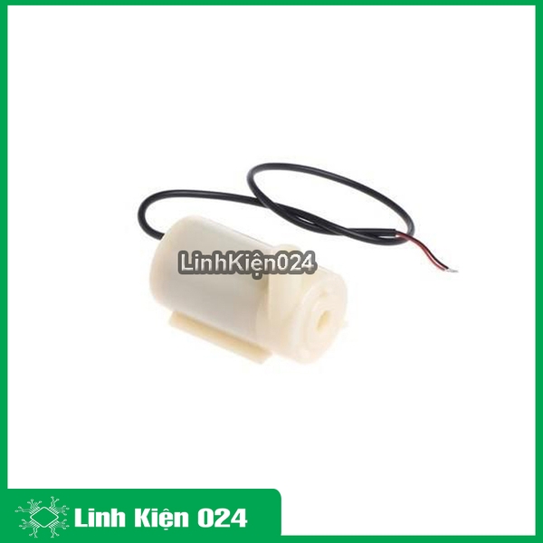 Máy Bơm Chìm Mini 3-12VDC 1.5m Ống Nằm Ngang ( Trắng ) (k1h9)