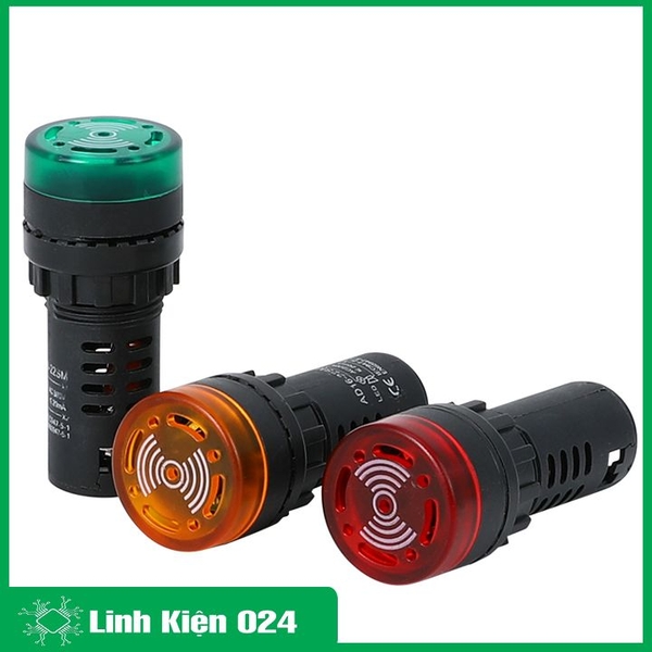 Đèn Báo Nguồn Có Còi AD16-22SM 220VAC