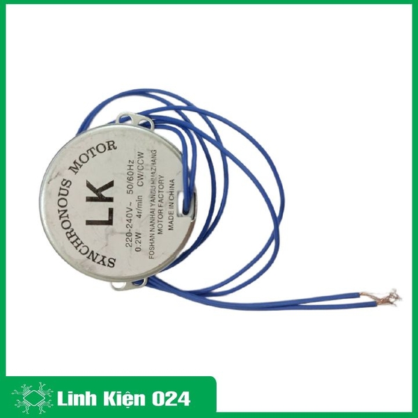 Động Cơ Túp Năng Điện 220VAC 0.2W 4 Vòng/Phút