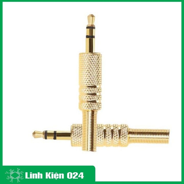 Bộ 2 Jack Audio 3.5mm Đực Màu Vàng Gold Cực Chất