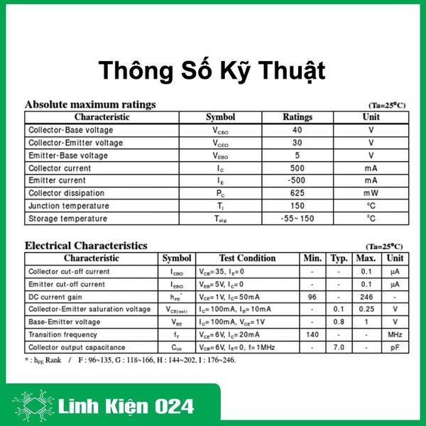 S9013 TO-92 TRANS NPN 0,5A 20V