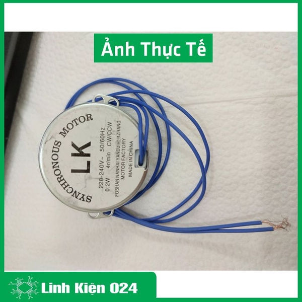 Động Cơ Túp Năng Điện 220VAC 0.2W 4 Vòng/Phút