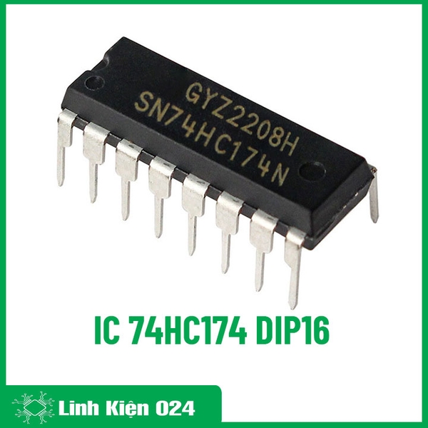 Chíp 74HC174 Hex D Flip-Flop with Clear DIP16 (K9H9)