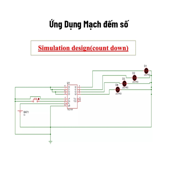 74HC193 DIP16 Binary Up/Down Counter with  Clear (K9H10)