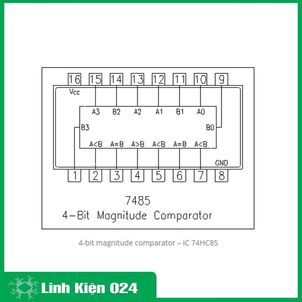 IC 74HC85 4-Bit Comparator (74HC85 IC) DIP-16