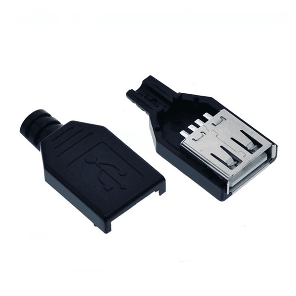 Combo 5 Đầu Jack Cổng USB A Cái 4P + Vỏ