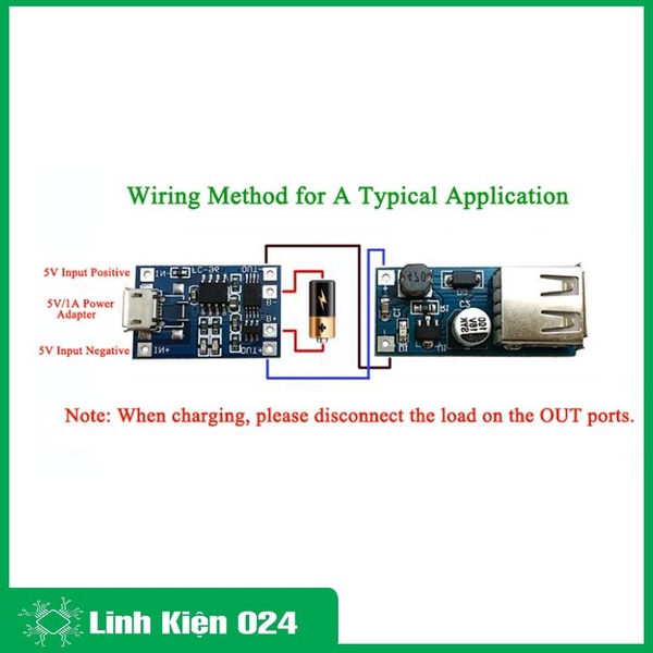 Mạch Sạc Pin 18650 TP4056 Mini