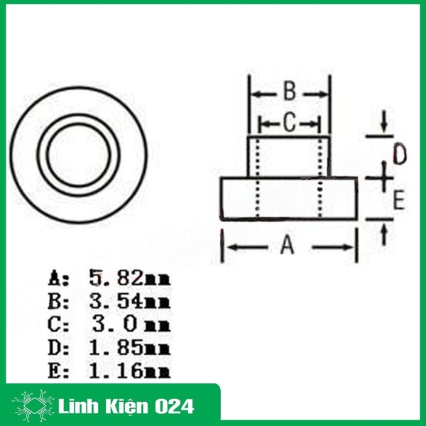 Gói 10 Vòng Cách Điện TO-220 Lỗ M3