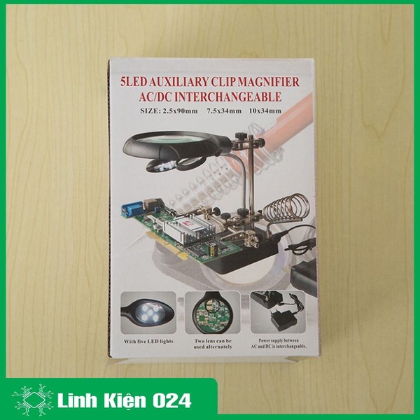 Kính Lúp Đôi Để Bàn Có Đèn Led Chiếu Sáng TE-800