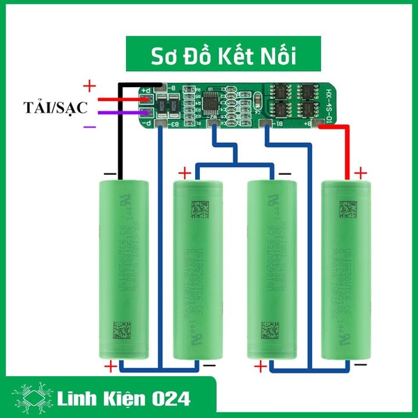 Module Bảo Vệ Pin Lithium 4 Cell 16.8V Dòng Xả 6A (K2I11-2)