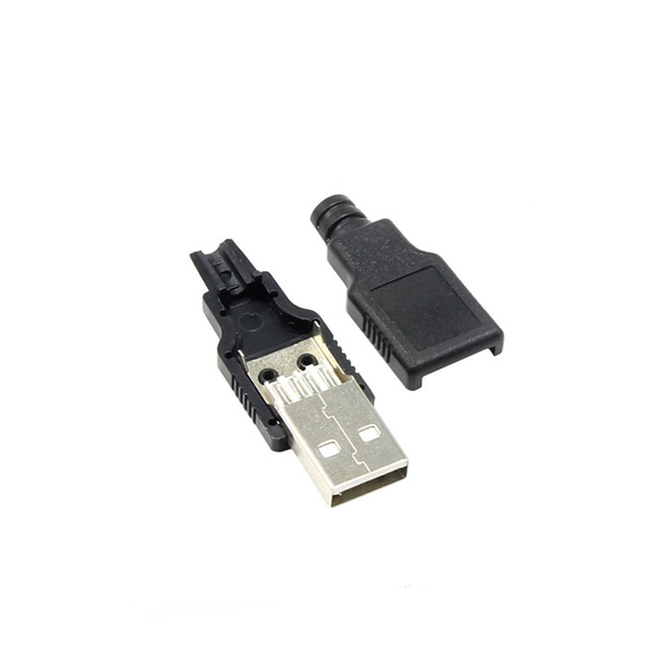 Combo 5 Đầu Jack Cổng USB A Đực 4P + Vỏ