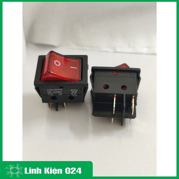 Công Tắc Bập Bênh KCD4 4P 250V-30A Công Tắc Máy Hàn Chịu Tải Lớn
