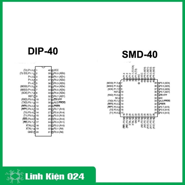 AT89S52-24JU Chân Dán SMD
