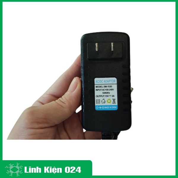 Nguồn Adapter 15V 3A DC 5.5x2.1mm Nguồn Loa Vi Tính