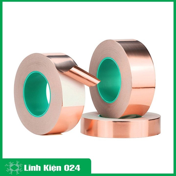 Băng Dính Đồng Dẫn Điện Chống Nhiễu Chịu Nhiệt Độ Cao 20Mx0.05mm