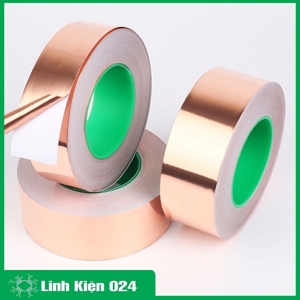 Băng Dính Đồng Dẫn Điện Chống Nhiễu Chịu Nhiệt Độ Cao 20Mx0.05mm