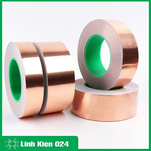 Băng Dính Đồng Dẫn Điện Chống Nhiễu Chịu Nhiệt Độ Cao 20Mx0.05mm