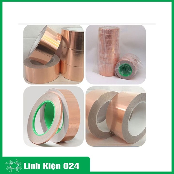 Băng Dính Đồng Dẫn Điện Chống Nhiễu Chịu Nhiệt Độ Cao 20Mx0.05mm