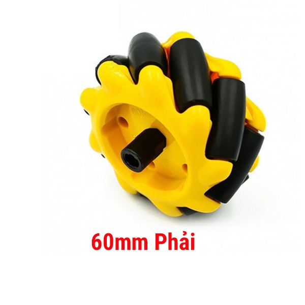 Bánh Xe Mecanum Omni, Bánh Xe Đa Hướng, Bánh Xe Thông Minh 60mm