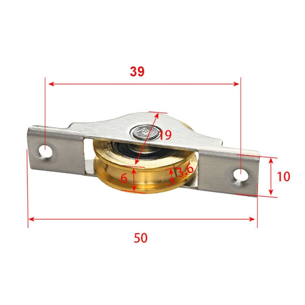 Bánh Xe Ròng Rọc, Con Lăn Trượt Cửa Tủ, Cửa Nhà ,Cửa Lùa Bằng Đồng Nguyên Chất