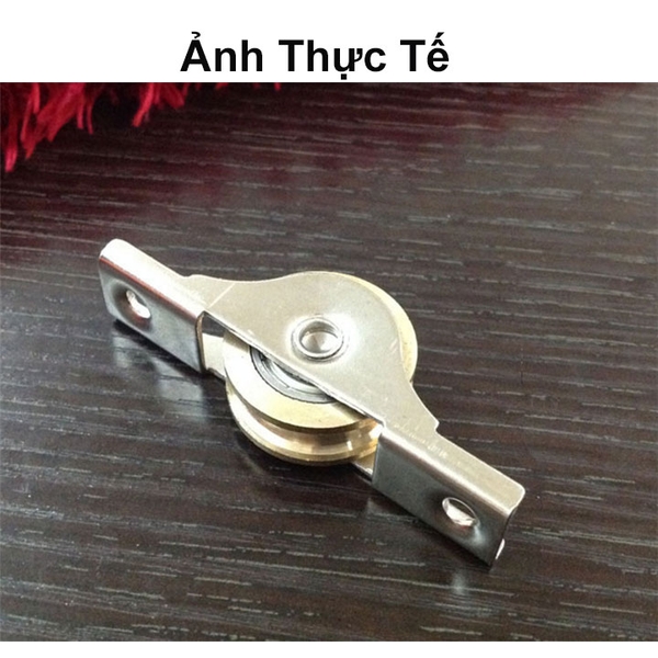 Bánh Xe Ròng Rọc, Con Lăn Trượt Cửa Tủ, Cửa Nhà ,Cửa Lùa Bằng Đồng Nguyên Chất