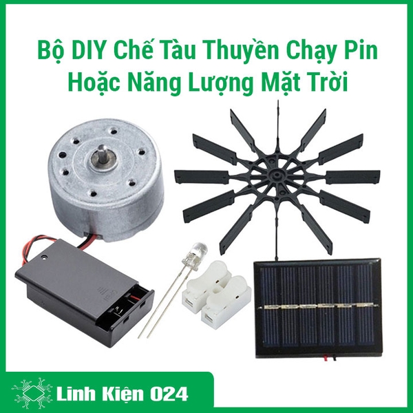Bộ Sản Phẩm Chế Tàu Thuyền Có Thể Chạy Bằng Pin Mặt Trời Hoặc Pin AA