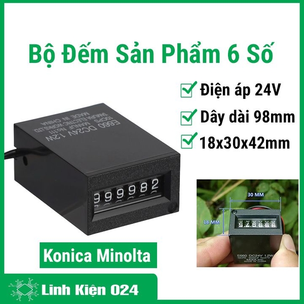 Bộ Đếm Sản Phẩm 6 Số Konica Minolta DC24V 1.2W