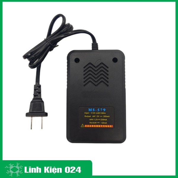 Bộ Sạc Pin 9V Pin AA AAA 1.2V MS-579 Có Bảo Vệ