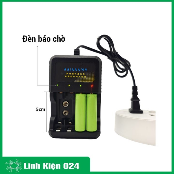 Bộ Sạc Pin 9V Pin AA AAA 1.2V MS-579 Có Bảo Vệ