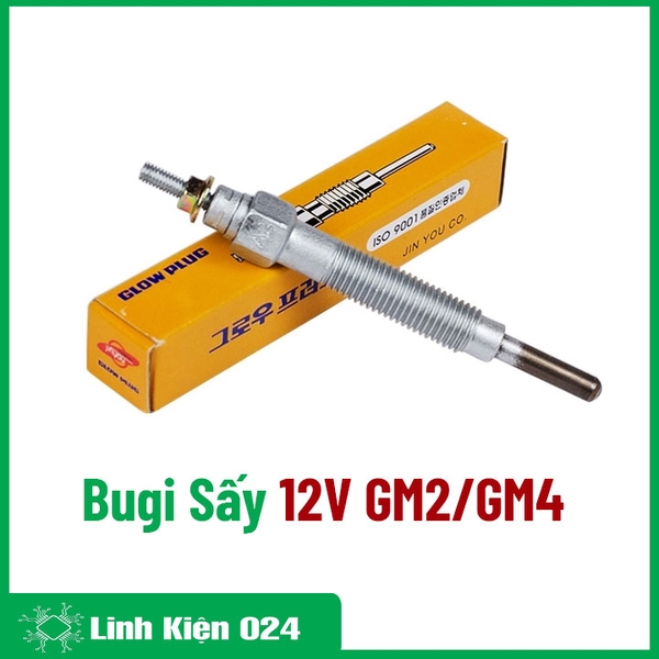 Bugi Sấy 12V GM2  Loại Ngắn ( Hàng Nhật ) (k1b4)