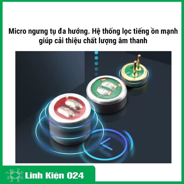 Mic - Micro 7x9mm Cảm Biến Âm Thanh Có Phân Cực - Độ Nhạy 52DB
